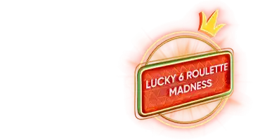 Значок с надписью Lucky 6 Roulette Madness, символизирующий промоакцию рулетки в Онлайн-казино Drip.